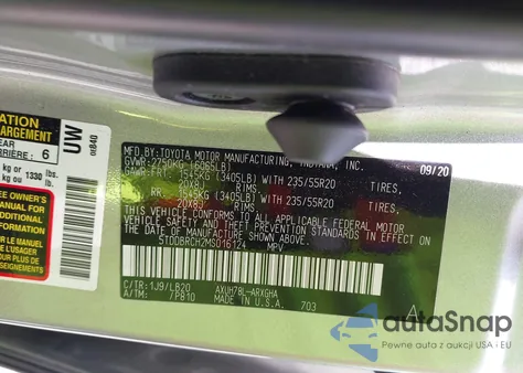 2021 Toyota Highlander Hybrid Limited z USA, uszkodzony, nr VIN 5TDDBRCH2MS016124